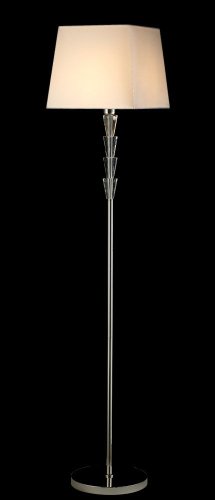 Торшер MARSELA PT1 NICKEL Crystal Lux  белый 1 лампа, основание никель в стиле современный
 фото 2